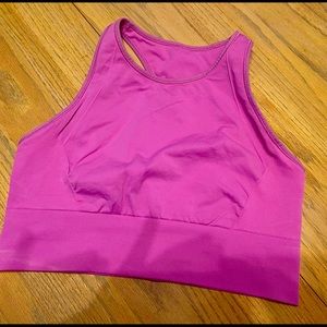 Lululemon sports bra size 10 crop top pink